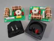 3 way Crossover Pair High Power 1000W RMS 8 Ohm 12 dB & Square Frame Terminal Cup