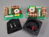 3 way Crossover Pair High Power 1000W RMS 8 Ohm 12 dB & Square Frame Terminal Cup